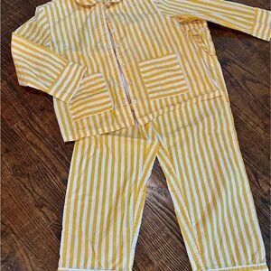 Lake pajamas Striped Yellow Women's Pajama Set